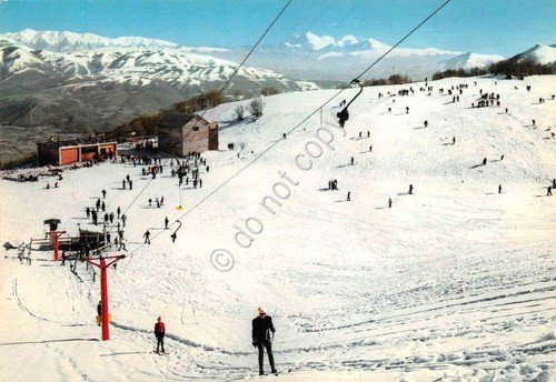 Cartolina Leonessa Campi di sci skilift sciatori Laghetto di Monte … | Immagine principale