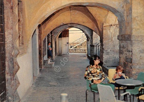 Cartolina Leonessa Portici di Piazza 7 Aprile