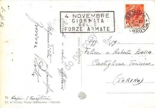 Cartolina Lerici Isola Gallinara timbro a targhetta Giornata Forze Armate | Immagine principale