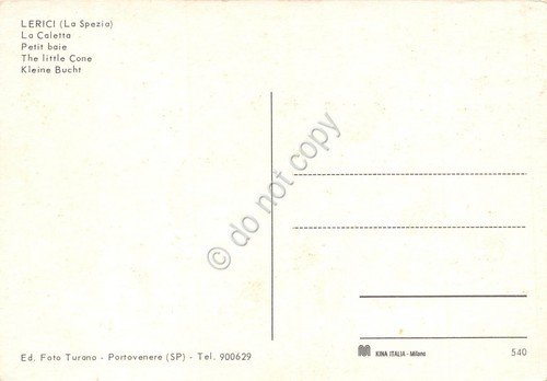Cartolina Lerici La Caletta (La Spezia)
