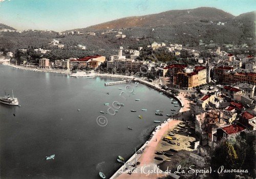 Cartolina Lerici panorama anni '50 (La Spezia)