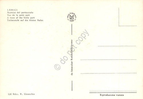 Cartolina Lerici porticciolo barche pescatore reti | Immagine Gallery 2