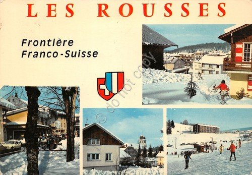 Cartolina Les Rousses Frontiere Franco Suisse multi views 1979