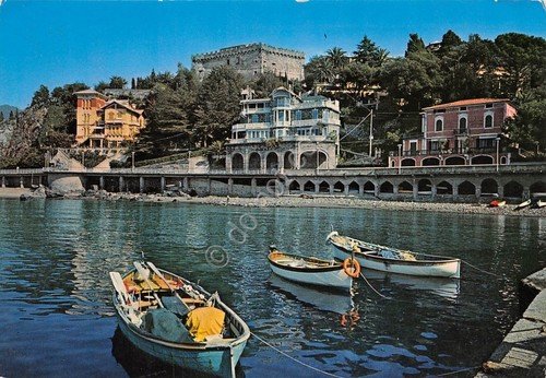 Cartolina Levanto Porticciolo e Ville sul lungomare 1978 (La Spezia)