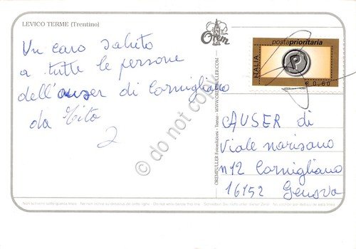 Cartolina Levico Terme piazza delle terme animata | Immagine Gallery 2