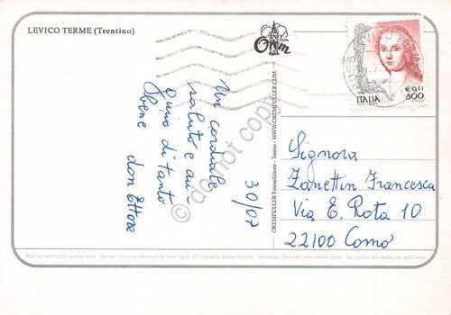 Cartolina Levico Terme viale Terme animata 2007 (Trento) | Immagine Gallery 2
