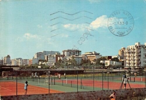 Cartolina Lido degli Estensi Campi da tennis 1983
