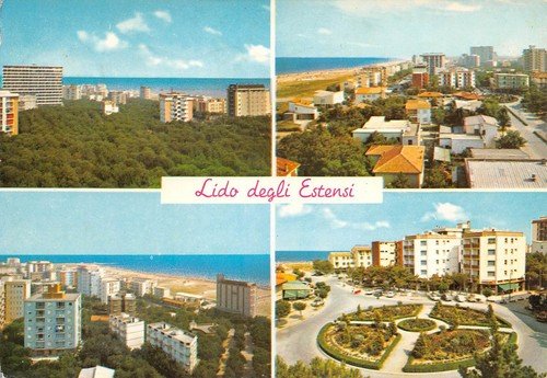 Cartolina Lido degli Estensi Vedutine (Ferrara)