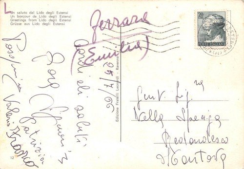 Cartolina Lido degli Estensi Vedutine (Ferrara)