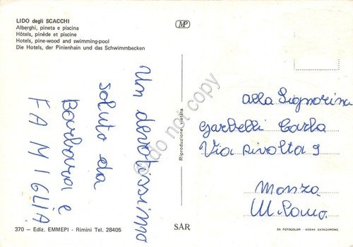 Cartolina Lido degli Scacchi Alberghi Piscine e pineta | Immagine Gallery 2