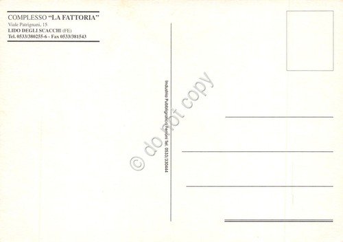 Cartolina Lido degli Scacchi Complesso La Fattoria vedute varie