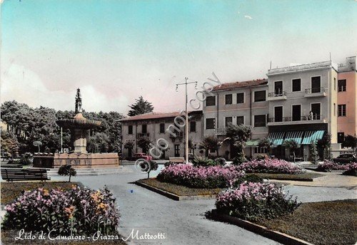 Cartolina Lido di Camaiore - Piazza Matteotti - 1957 colorata … | Immagine principale