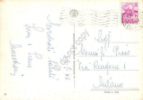 Cartolina Lido di Camaiore 4 vedute stabilimento vela (Lucca)