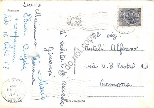 Cartolina Lido di Camaiore Panorama dall'alto 1958 (Lucca) | Immagine Gallery 2