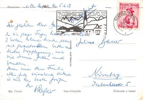 Cartolina Lido di Camaiore Panorama e spiaggia 1958