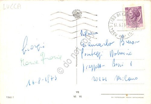 Cartolina Lido di Camaiore vedute varie Hotel Cristallo barca a …