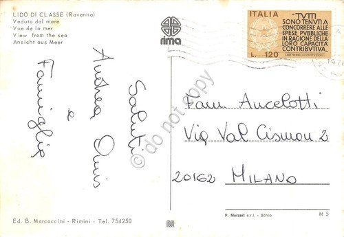 Cartolina Lido di Classe panorama dal mare alberghi e case … | Immagine Gallery 2