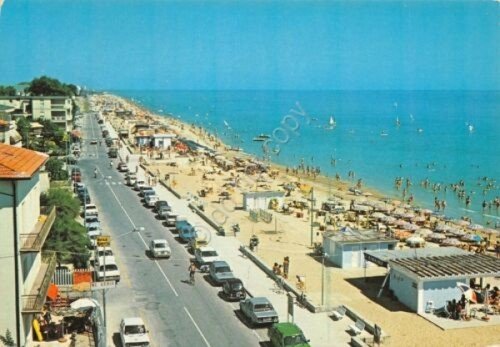 Cartolina Lido di Fermo lungomare 1984 | Immagine principale