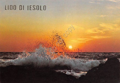 Cartolina Lido di Jesolo al tramonto (Venezia)