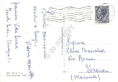 Cartolina Lido di Jesolo Parco Hotel Bagni 1958