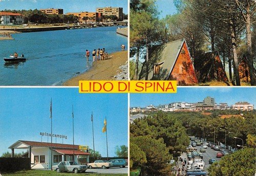 Cartolina Lido di Spina Camping Spina 1980 Vedutine