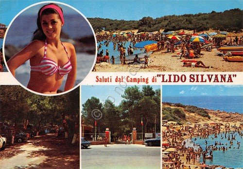 Cartolina Lido Silvana camping Vedute anni '70