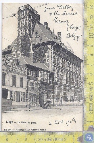 Cartolina Liege - Le Mont de Piete - Vg Belge …
