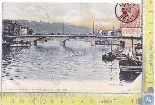 Cartolina Liege - Le Pont Neuf - Vg Belge Congo … | Immagine principale