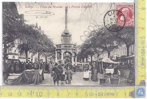 Cartolina Liege - Palais de Marche - Animata- Vg Belge …