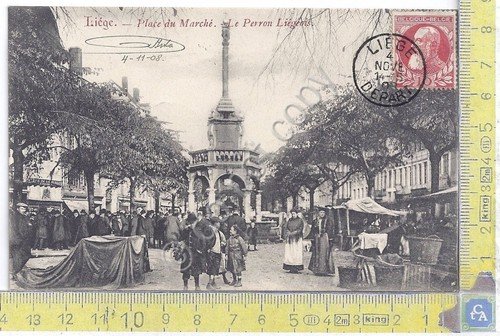 Cartolina Liege - Palais de Marche - Animata- Vg Belge … | Immagine principale