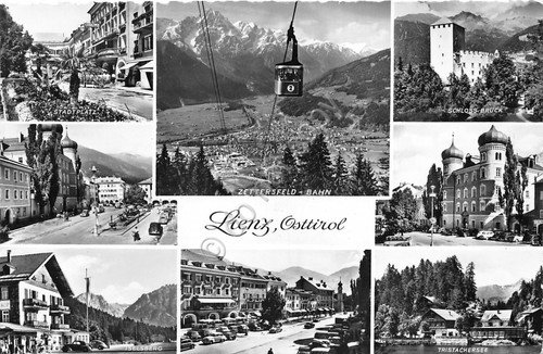 Cartolina Lienz multi visioni vedute funivia 1960 | Immagine principale