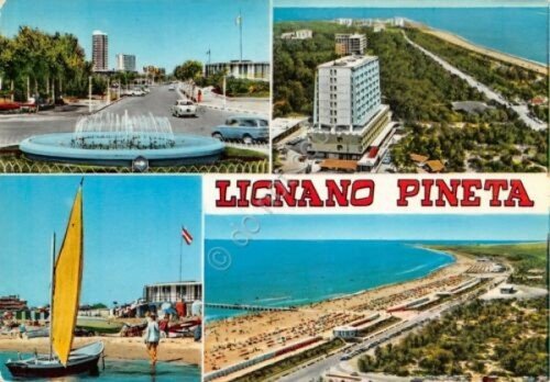 Cartolina Lignano Pineta veduta 1967 (Udine) | Immagine principale