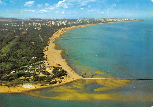 Cartolina Lignano Riviera Area campeggio Pino Mare 1976