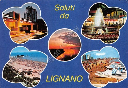 Cartolina Lignano vedute 1989 (Udine) | Immagine principale