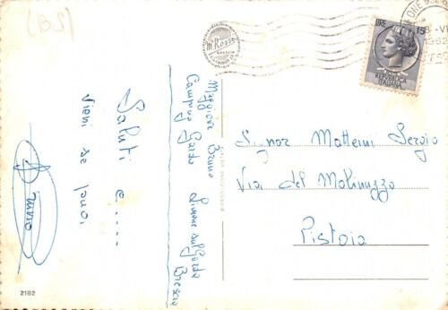 Cartolina Limone Lago di Garda Pin Up Sci d'Acqua Vedutine …