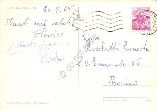 Cartolina Limone Piemonte 4 vedute panorama (Cuneo) | Immagine Gallery 2