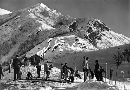 Cartolina Limone Piemonte Campo di sci al Cros animata sci … | Immagine principale