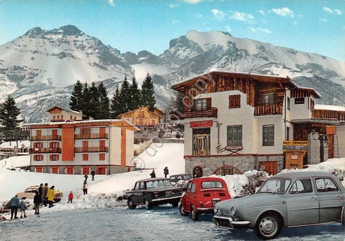Cartolina Limone Piemonte Campoprincipe Bottero noleggio ski auto anni '90 | Immagine principale