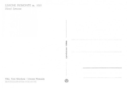 Cartolina Limone Piemonte Hotel Limone