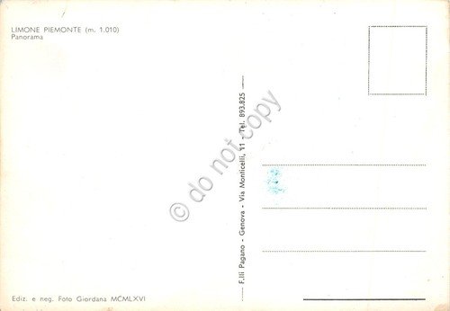 Cartolina Limone Piemonte panorama case anni '90 | Immagine Gallery 2