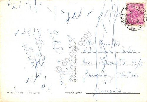 Cartolina Lisio Panorama 1964 segnata (Cuneo) | Immagine Gallery 2