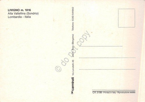 Cartolina Livigno panorama