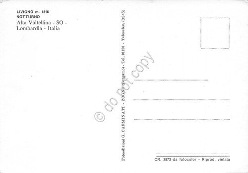 Cartolina Livigno Panorama notturno (Sondrio) | Immagine Gallery 2