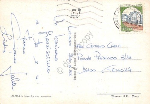 Cartolina Livigno panorama paese case stemma 1970 | Immagine Gallery 2