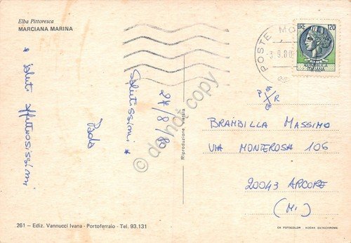 Cartolina Livorno Isola d'Elba Marciana Marina vedutine 1980 | Immagine Gallery 2