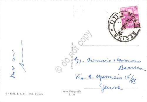 Cartolina Livorno Piazza Cavour notturno farmacia auto anni '60