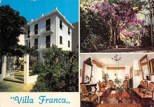 Cartolina Loano Albergo Villa Franca 3 vedute segnata | Immagine principale