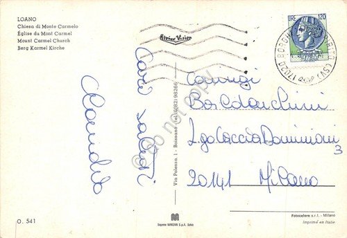 Cartolina Loano Chiesa Monte Carmelo | Immagine Gallery 2