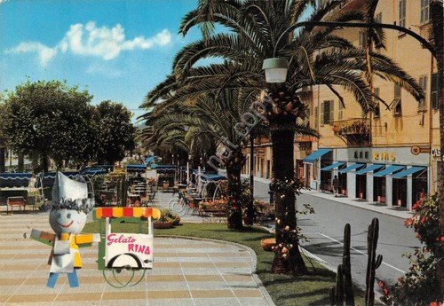 Cartolina Loano Gelateria Bar Rino 1969 segnata