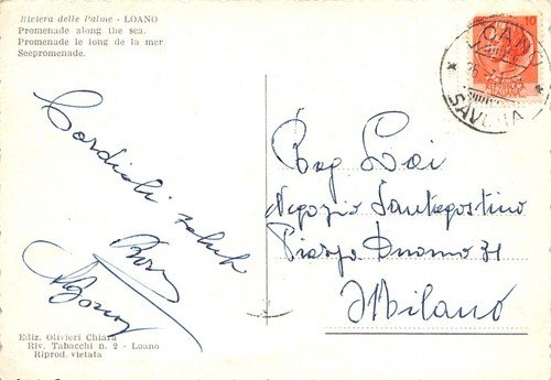 Cartolina Loano Lungomare 1955 (Savona) | Immagine Gallery 2